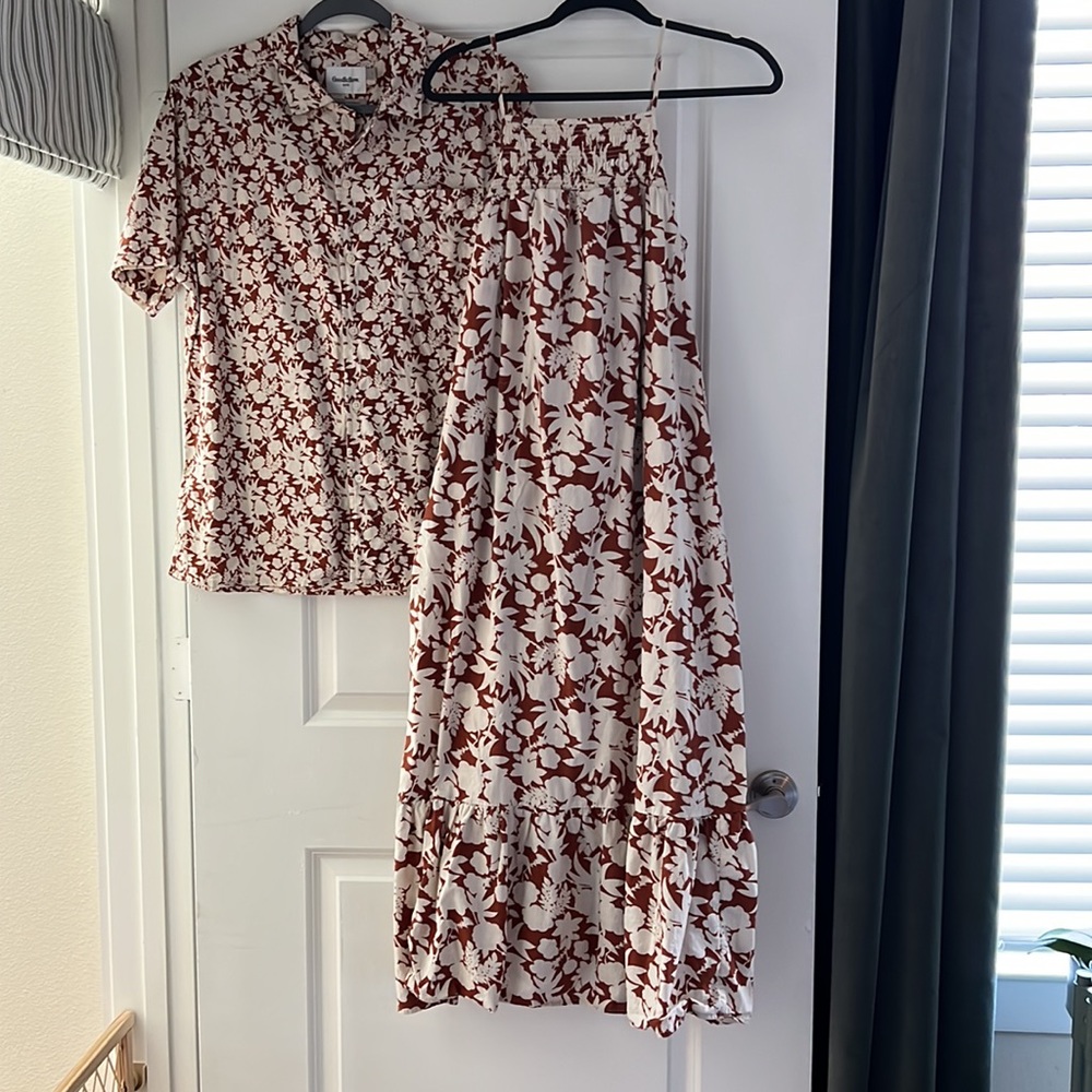 Tropical Shirt and Halter Dress